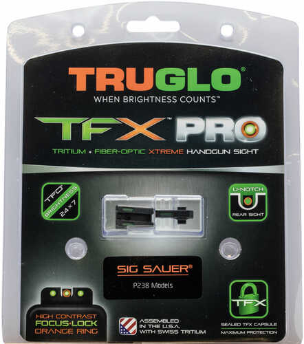 TruGlo TFX Pro Handgun Sights SIG 238 #6/#6 Set Model: TG13SG3PC